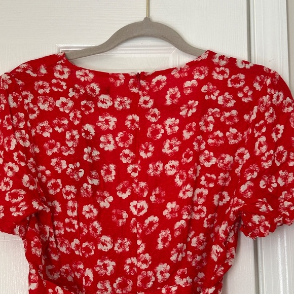 Brand New Lulu's Garden Explorer Red Floral Print Mini Dress Size Medium M - Picture 6 of 10